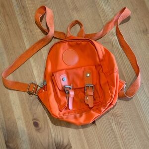 Vibrant Orange Mini Backpack